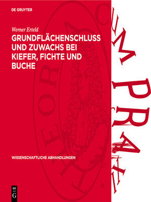 cover image of Grundflächenschluß und Zuwachs bei Kiefer, Fichte und Buche